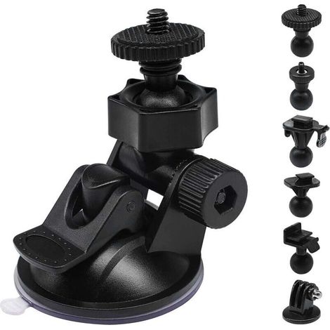 Support de caméra à ventouse S30 avec 10 joints pour Rexing, Z-Edge, Old Shark, KDLINKS, Falcon Zero, Transcend, Vantrue, GoPro Hero et la plupart des caméras GPS DVR (1/2)