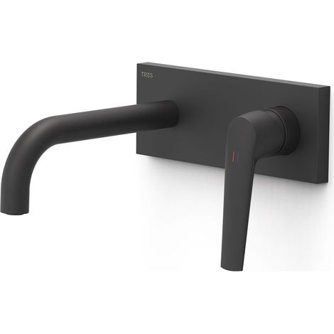TRES 28130023NM FUJI Pieza Vista para Cuerpo Empotrado De Lavabo Color Negro Mate - ref: 28130023NM