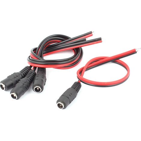 Câble d'alimentation CC à prise mâle 42,1x 5,5mm, 27cm, pour caméra de sécurité CCTV (1/2)