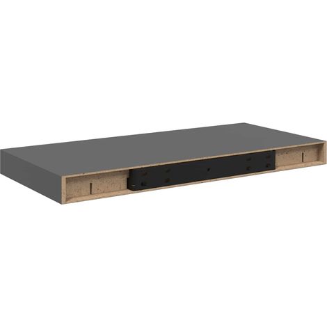 Maison Exclusive - Schweberegal Hochglanz-Grau 50x23,5x3,8 cm MDF (1/5)