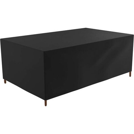 Rechteckige Schutzhülle für Gartenmöbel, wasserdichte Rattan-Schutzhülle für Terrassenmöbel, 123 x 123 x 74 cm (1/4)