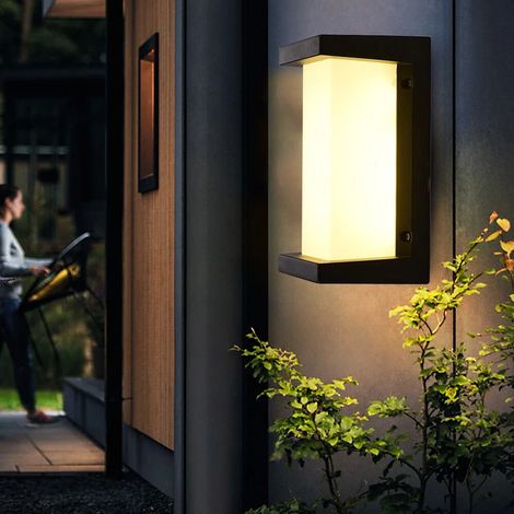 Cube 18w Cube LED Lampe murale pour extérieur/intérieur étanche IP65 (1/5)
