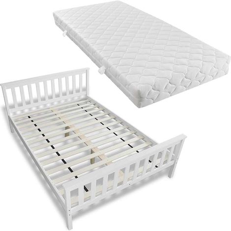 Maison Exclusive - Letto con Materasso in Massello di Pino 140x200 cm (1/5)