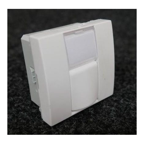 Enjoliveur pour prise RJ45 Keystone-AMP blanc polaire 45x45mm ALTIRA