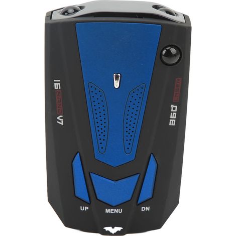 Détecteur de radar de voiture avec protection à 360°, détecteur électronique pour chiens, testeur de vitesse et compteur de vitesse (bleu). (1/5)
