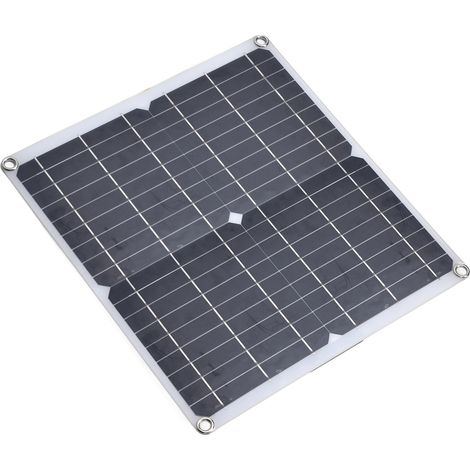 Panneau solaire flexible monocristallin en silicium 35W 12V à double port USB pour chargement extérieur (1/5)