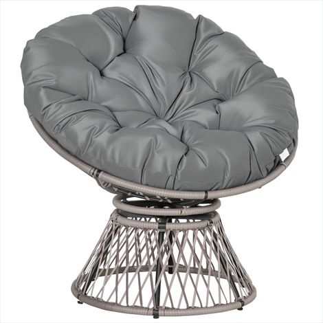 Mobilier de jardin en rotin Fauteuil papasan pivotant 97 cm (1/5)