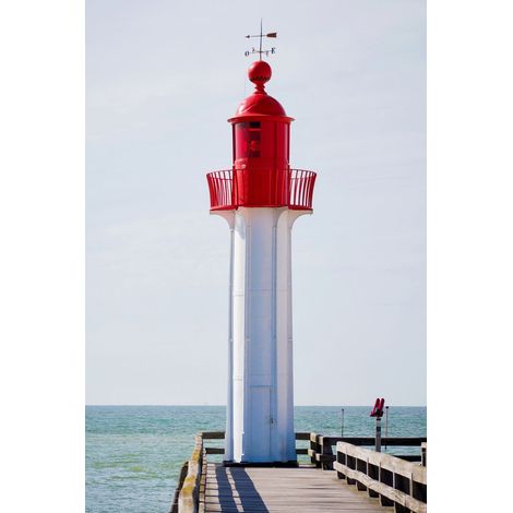 Tableau sur toile phare Normandie 45x65 cm - Impression sur Toile Murale Décorative - Image imprimée en HD sur Toile - Toile sur Châssis en Bois FSC - Fabriqué en France (1/4)