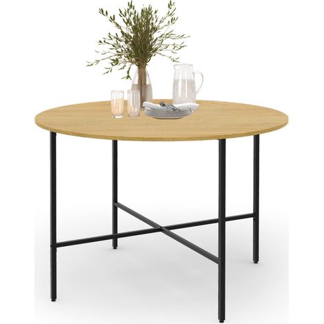 Runder Esstisch DETROIT 4 Personen Industriedesign 110 cm (1/5)