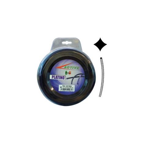 FILO NYLON PLATINO SEGHETTATO VIOLA PER DECESPUGLIATORI- - ø mm.3,3 - blister mt.50 - 1 blister ACTIVE