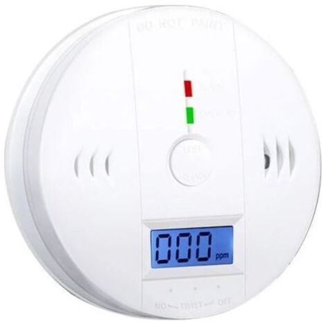 Kohlenmonoxid-Warnmelder, batteriebetriebener CO2-Warnmelder mit LCD-Anzeige und Sprachwarnung (1/5)