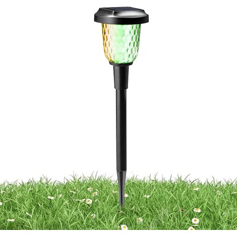 Lampes solaires d'extérieur pour cour – Lampes d'extérieur à énergie solaire – Décoration de jardin résistante intempéries pour extérieur, allée, paysage, camping, allée, fête, piscine, patio (1/5)