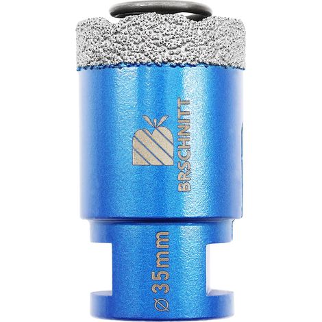 Foret diamanté M14 pour carrelage - 35 mm - Scie cloche diamantée avec ressort - Pour porcelaine, céramique, carrelage, marbre, granit et pierre (1/5)