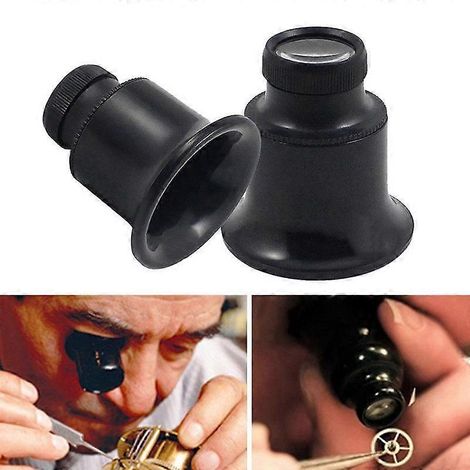 Loupe de bijoutier 20X, loupe optique en verre, outil grossissant ( ) (1/5)