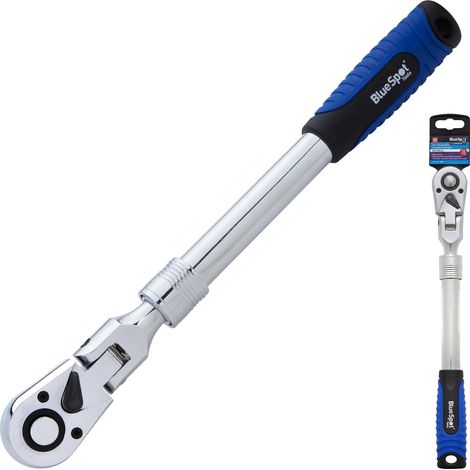 BlueSpot Socket Telescopic Flexible Ratchet Handle Quick Release 1/4" 350-490mm (1/3)