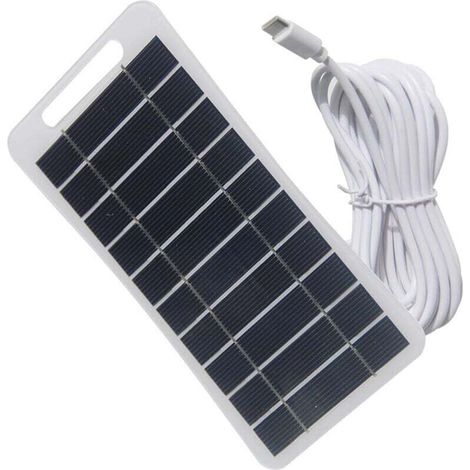 Chargeur Solaire 2 W avec Support Stable et Port USB 5 V pour Téléphone Portable et Appareils Électroménagers Ortviai (1/4)