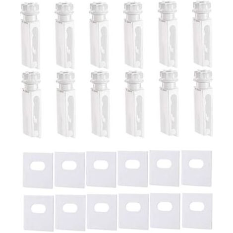 (12pcs )Tabs de Stores verticaux Clips de Remplacement de la Tige Brodés Blinds de réparation Vertical Kit Curtain Crochet (1/5)