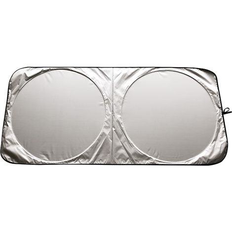 Silberner Sonnenschutz für die Windschutzscheibe, Verdunkelungsstoff, universeller Sonnenschutz, 74,8 x 35,4 Zoll, vollständiger Sonnenschutz (1/5)