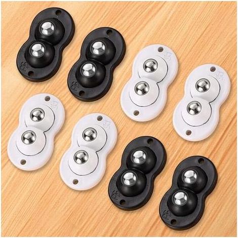 Petite Roulette,8 pcs Mini Roulettes Pivotantes Auto-Adhésives,Petite Roulettes Pivotantes,360 Degrés Poulie Mobile Rotative 2 Roulettes, Adaptées à Diverses Boîtes de Rangement (1/5)