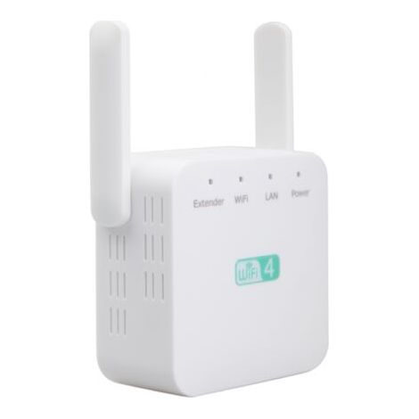 Répéteur WiFi 300 Mbps 2,4 Go, 1 port réseau RJ45, amplificateur de signal Internet sans fil, Blanc (1/5)