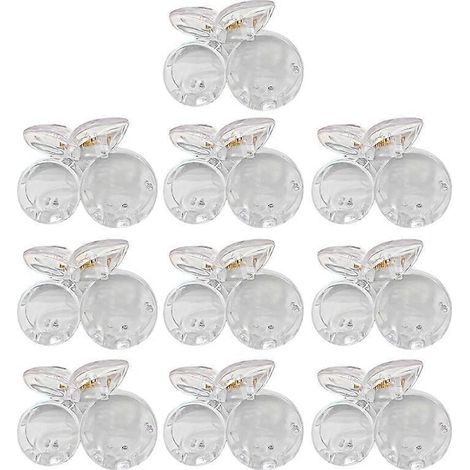 Lot de 10 pinces à cheveux acryliques transparentes, accessoires DIY cheveux, clips clairs style 11. (1/4)