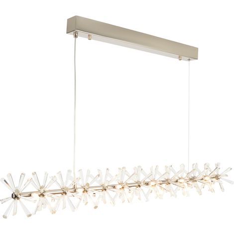 Visconte Scafati Ceiling Pendant Bar 18 Light - Satin Nickel (1/5)
