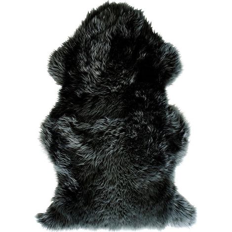 Tapis Peau de Mouton Naturelle - Descente de Lit Douce pour Chambre et Salon - Gris - PANGIVO (1/2)