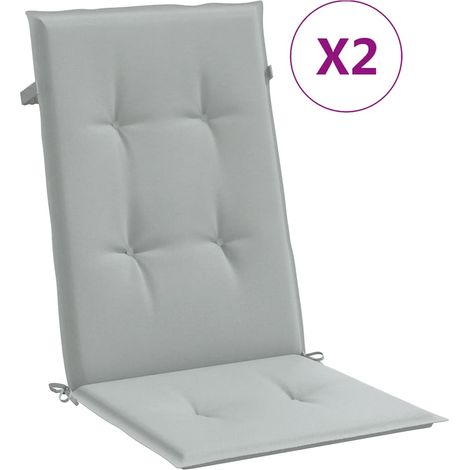 Maison Exclusive - Hochlehner-Auflagen 2 Stk. Melange Hellgrau 12 (1/5)