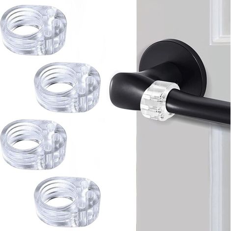 Butées de Porte, Lot de 6 Arrêts de Porte Caoutchouc Transparentes Arret de Porte Silicone,Stop-Portes Poignée de Porte Butée Porte Bumper Mur Protecteur Bloque Porte Anti-Poignée de Port