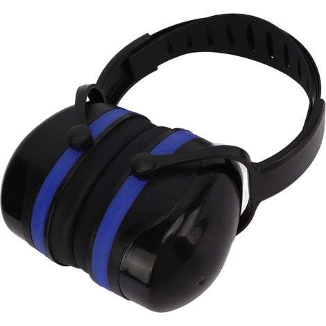 Casque antibruit amélioré noir et bleu pour dormir, réduire le bruit, assurer la sécurité au travail et à usage industriel (6 pièces) (1/5)