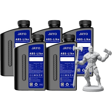 Resina para impresora 3D, alta precisión, curado rápido, color gris similar al ABS - 5 kg (1/2)