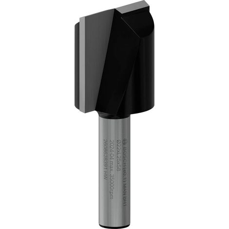 Fraise à rainurer 8 mm, D1 22 mm, L 25 mm, G 56 mm Bosch 2608628391