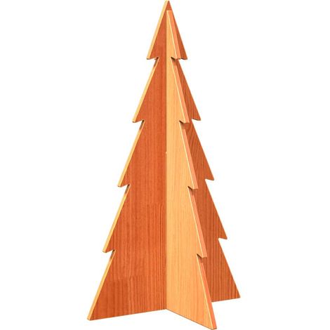 Arbre de Noël Sapin de Noël en bois pour décoration 80 cm bois de pin massif (1/5)