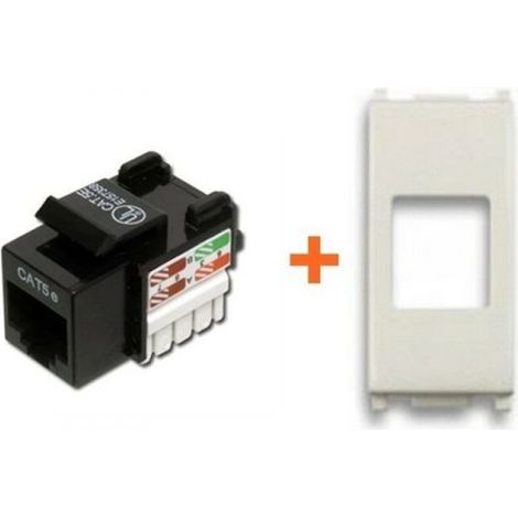 LINK presa rete lan cat.5e utp rj45 compatibile Vimar Arkè bianca