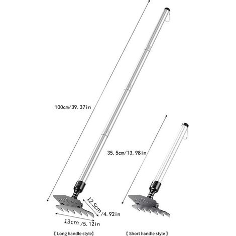 Outil de désherbage polyvalent : houe, râteau, bêche, outil de jardinage et d'entretien domestique, outil agricole pour ameublir la terre (1/5)