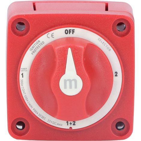 Commutateur de batterie 300A 360 ° rotatif 4 positions sélecteur de commutateur de batterie IP66 étanche pour Yachts RVs voitures modifiées (1/5)