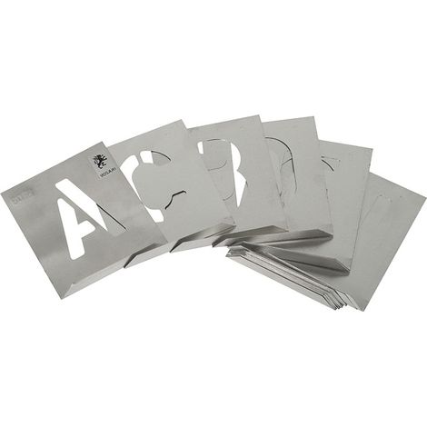 Alphabet pour étiquetage 50 mm aluminium - talla
