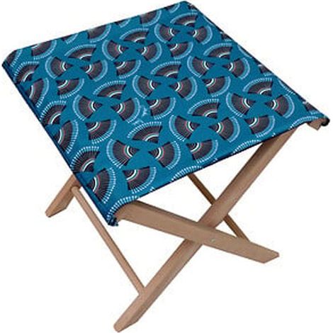 Tabouret de jardin pliant - Polyester et coton - Stellaire