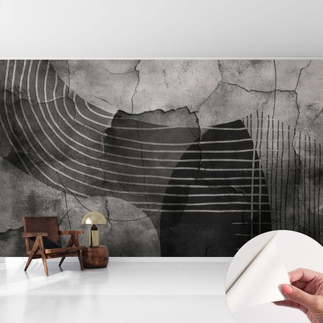 Carta da parati adesiva - lavabile - decorazione murale - per cucina - pellicola decorativa Linee astratte 416x254 cm (1/5)