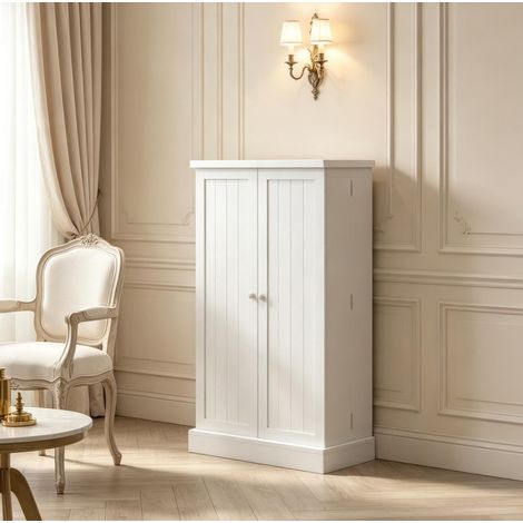Meuble de cuisine haut 60 x 30 x 104 cm en MDF blanc HAVRYA (1/5)