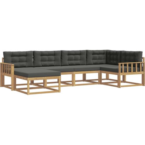 Outdoor Sofa Set 5 pcs White and Anthracite Polyester vidaXL (1/5)