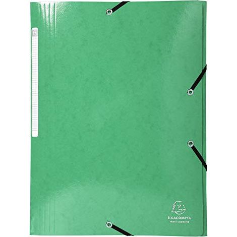 Chemise - IDERAMA - Max Capacité - 3 rabats élastiques - Carte pelliculée 425g - Vert