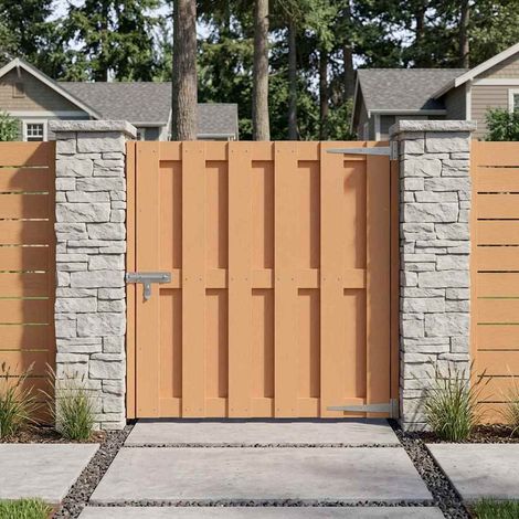 vidaXL Garden Gate 100 x 100 cm WPC and Aluminium Brown