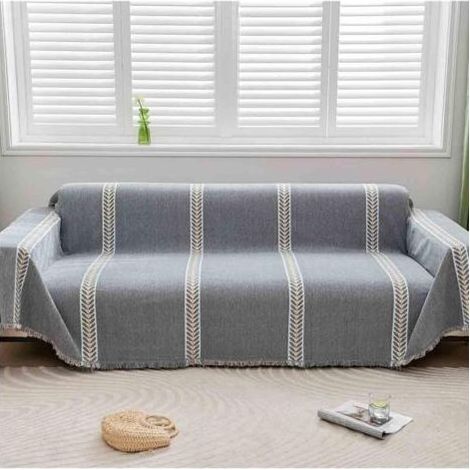 Plaid Canape Grande Taille, Jeté De Canapé dangle, Antidérapant Grand Plaid pour Canapé XXL, Chenille Couverture Canapé Housse De Canapé