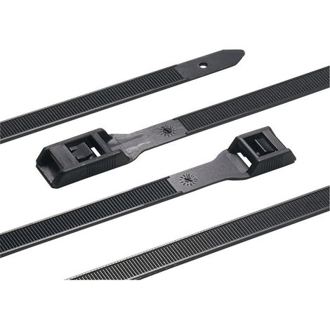 HellermannTyton 112-35060 RPE350-HSW-BK-C1 Kabelbinder 350 mm 9 mm Schwarz für Schwerlastanwendung,
