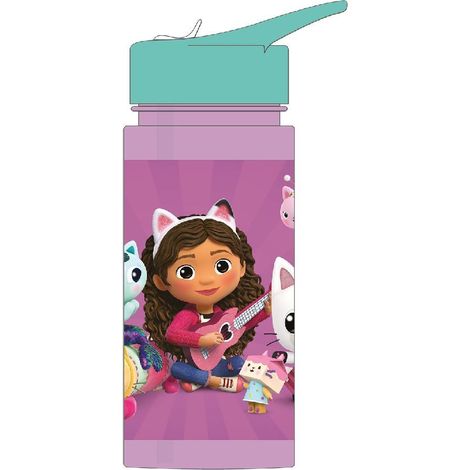 SCOOLI GABBY'S DOLLHOUSE DRINKING BOTTLE FOR CHILDREN WITH MOTIF PLASTIC WATER BOTTLE BPA FREE APPROXIMATELY 500 ML CAPACITY INT