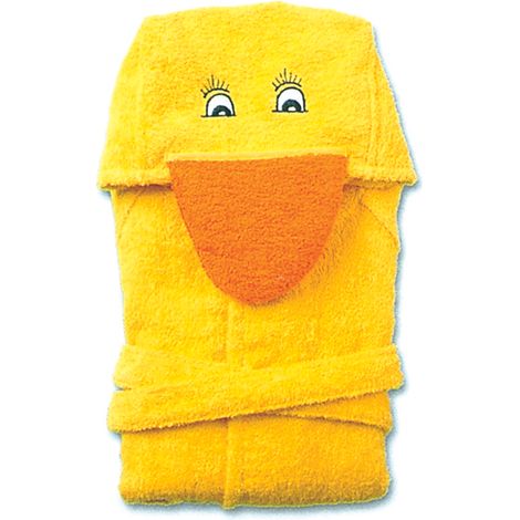 Accappatoio Per Bambini Con Cappuccio Modello Papera, misura1-2annicolorePapera