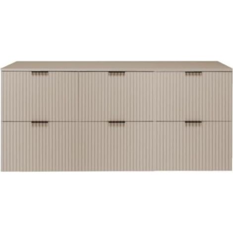 Mobile lavabo, Cashmere + maniglia nera, 180(2 x 80 + 20) x 57 x 46 cm + Piano (1/5)