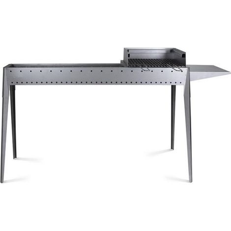 Barbecue au charbon de bois en fer aluminé Lisa Miami Grill F 800+400 cm120x30x83 - .325 - 1,3 - 72 (1/4)