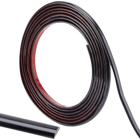 9.8,(3) Moulure Murale Noire à Décoller et à Coller Bandes de Calfeutrage d'angle Flexibles et Auto-Adhésives Bord de Carrelage Décoratif Quart de Rond Pliable pour Miroir, Meubles (1/5)